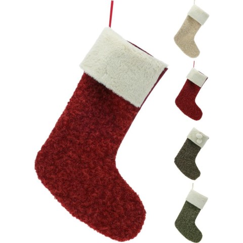 CALZA NATALE PL 38X43CM 4ASS